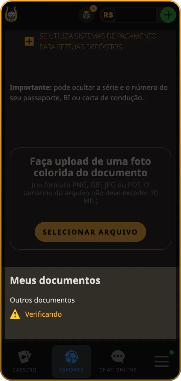 Forneça um comprovante de endereço atualizado para o suporte Play Fortuna.